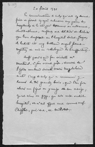 Ms 1859 - Notes et copies de documents pour l'histoire des Hôpitaux de Besançon. Notes d'Auguste Castan (1833-1892)