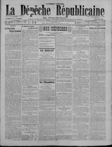 09/03/1922 - La Dépêche républicaine de Franche-Comté [Texte imprimé]