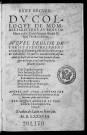 Brief recueil du colloque de Mombeliard [Montbéliard] tenu au mois de mars 1586, entre Jacques André D.et Théodore de Bèze..., traduit de latin en français