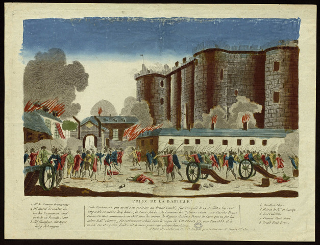 Prise de la Bastille [estampe] , A Paris : chez J. Chereau Rue St Jacques pres la Fontaine St Severin n° 257, [1789-1799]