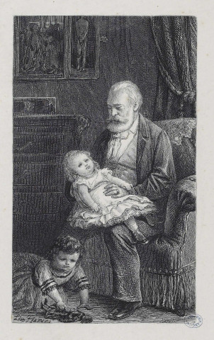 [Les petits-enfants de Hugo] [image fixe] / Huyot , Paris : gravure sur bois, 1869/1870