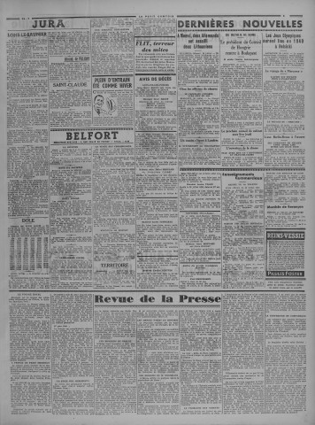 26/07/1938 - Le petit comtois [Texte imprimé] : journal républicain démocratique quotidien
