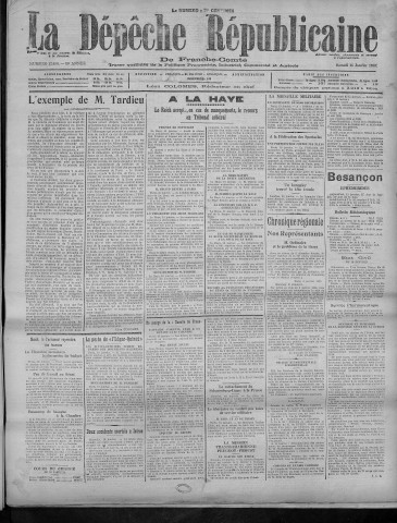 11/01/1930 - La Dépêche républicaine de Franche-Comté [Texte imprimé]