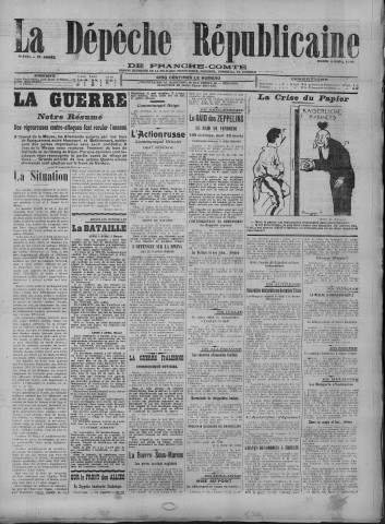 04/04/1916 - La Dépêche républicaine de Franche-Comté [Texte imprimé]