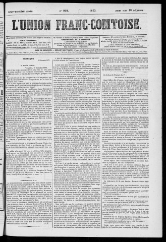 18/12/1873 - L'Union franc-comtoise [Texte imprimé]
