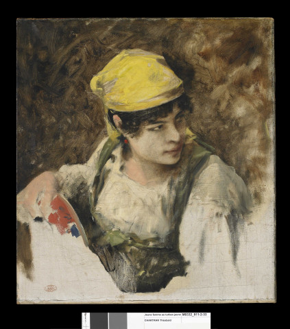 Jeune femme au turban jaune