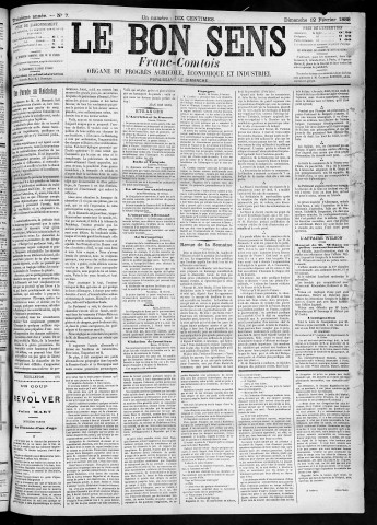 12/02/1888 - Organe du progrès agricole, économique et industriel, paraissant le dimanche [Texte imprimé] / . I