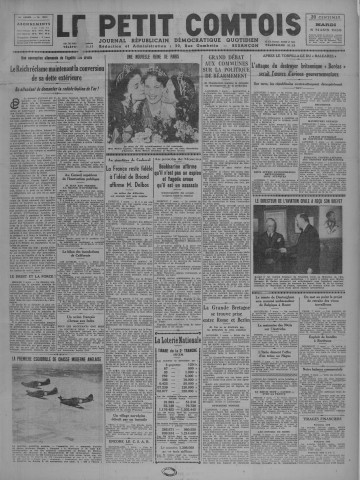 08/03/1938 - Le petit comtois [Texte imprimé] : journal républicain démocratique quotidien