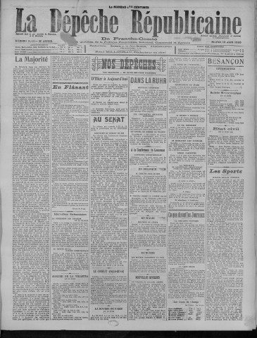 19/06/1923 - La Dépêche républicaine de Franche-Comté [Texte imprimé]