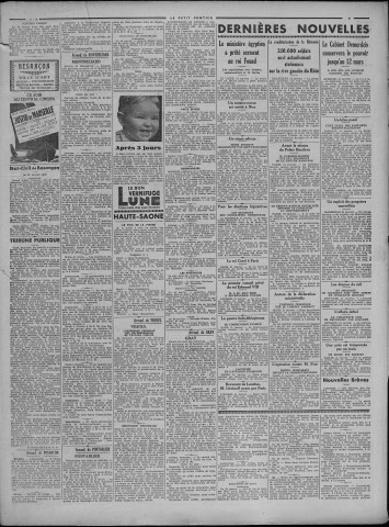 01/02/1936 - Le petit comtois [Texte imprimé] : journal républicain démocratique quotidien