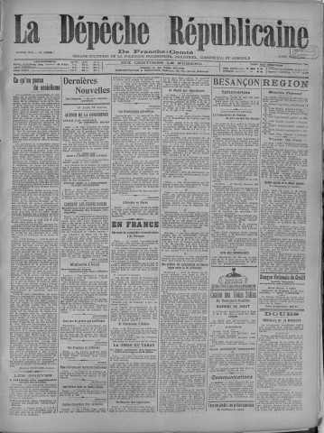 16/08/1919 - La Dépêche républicaine de Franche-Comté [Texte imprimé]