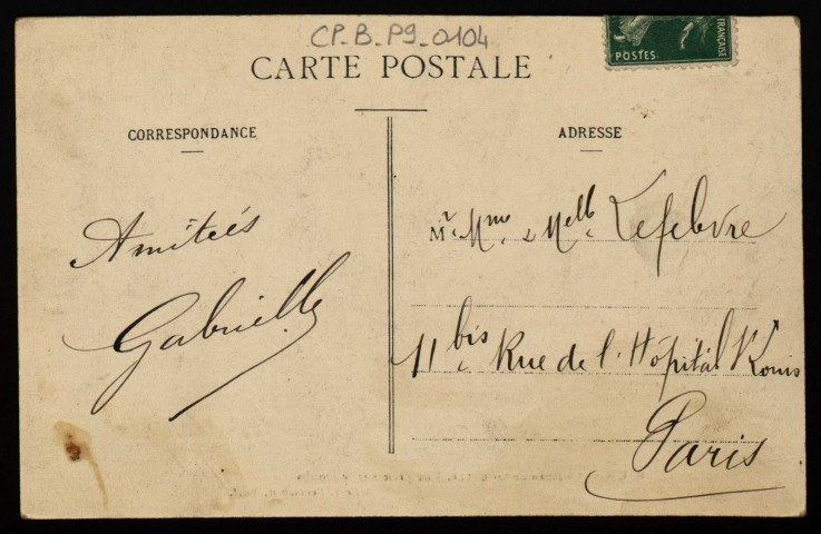 Beure - Château de Gouille. Vue prise sur le Doubs [image fixe] , Melle J. Perrichon, Edit., 1904/1913