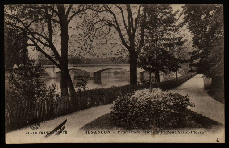 Besançon. Promenade Micaud, le Pont Saint-Pierre [image fixe] , 1904/1930