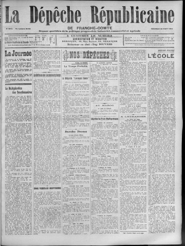 22/08/1913 - La Dépêche républicaine de Franche-Comté [Texte imprimé]