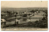Besançon - Vue prise de Bregille - Les ponts sur le Doubs - C.L.B. [image fixe] , Besançon : Phototypie artistique de l'Est C. Lardier, Besançon (Doubs), 1904/1930