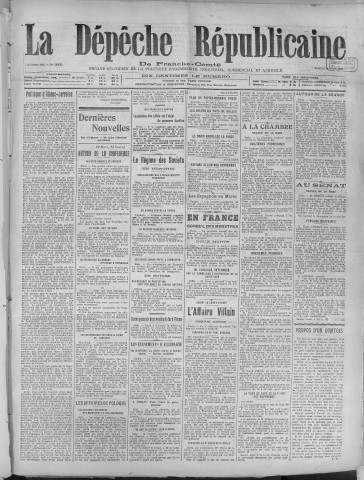 29/03/1919 - La Dépêche républicaine de Franche-Comté [Texte imprimé]