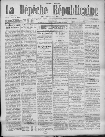 19/11/1924 - La Dépêche républicaine de Franche-Comté [Texte imprimé]