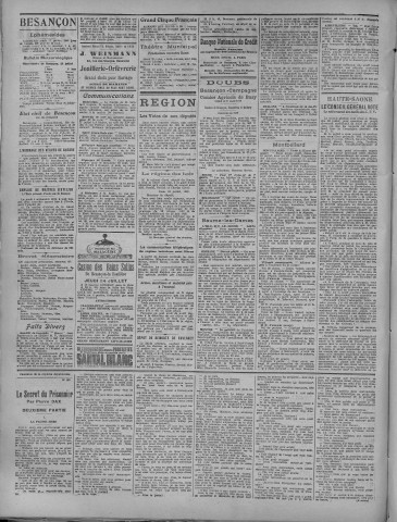 24/07/1919 - La Dépêche républicaine de Franche-Comté [Texte imprimé]