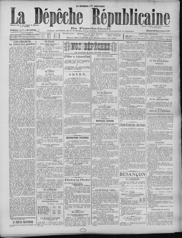 20/09/1924 - La Dépêche républicaine de Franche-Comté [Texte imprimé]