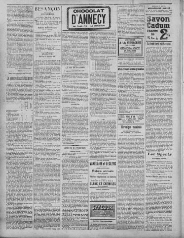 16/01/1927 - La Dépêche républicaine de Franche-Comté [Texte imprimé]