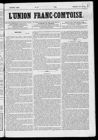 14/05/1852 - L'Union franc-comtoise [Texte imprimé]