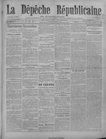 05/06/1919 - La Dépêche républicaine de Franche-Comté [Texte imprimé]