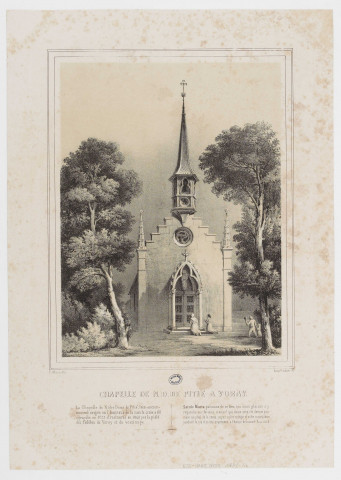 Chapelle de N. D. de Pitié à Voray [estampe] / P. Marnotte  ; Imp. Valluet Jne , [Besançon] : [Impr. Valluet jeune], [1800-1899]