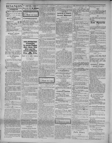 14/02/1925 - La Dépêche républicaine de Franche-Comté [Texte imprimé]