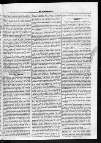 19/11/1842 - Le Franc-comtois - Journal de Besançon et des trois départements