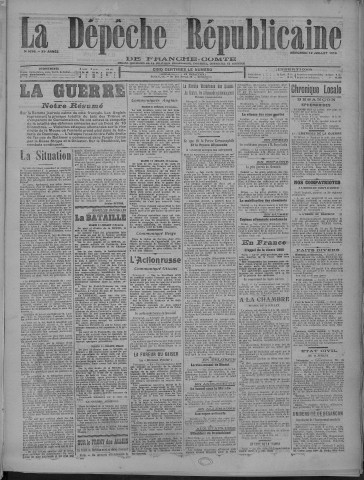 12/07/1916 - La Dépêche républicaine de Franche-Comté [Texte imprimé]