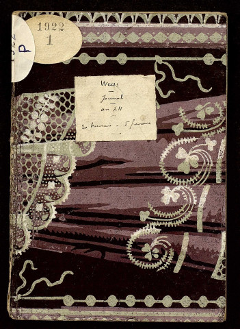 Ms 1922 - Charles Weiss. Carnets de voyage (tome I) : "Journal d'un voyage dans le département de la Haute-Saône commencé le 20 brumaire an XII"