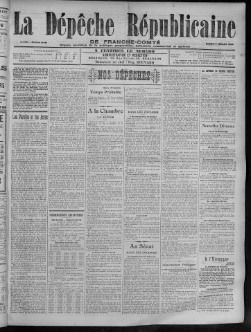 07/07/1906 - La Dépêche républicaine de Franche-Comté [Texte imprimé]
