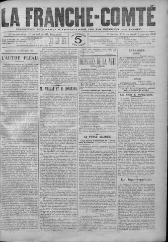 09/01/1890 - La Franche-Comté : journal politique de la région de l'Est