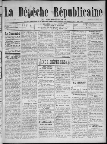 21/01/1914 - La Dépêche républicaine de Franche-Comté [Texte imprimé]