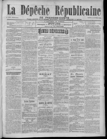 31/10/1905 - La Dépêche républicaine de Franche-Comté [Texte imprimé]