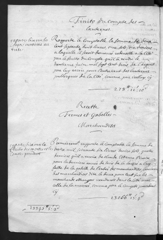 Comptes de la Ville de Besançon, recettes et dépenses, Compte de François Varin (1703)