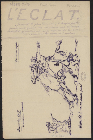 01/12/1917 - L'Eclat : Journal le plus bruyant, à longue portée