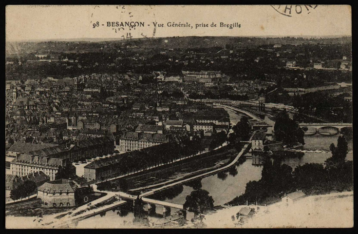 Besançon - vue Générale, prise de Bregille [image fixe] : Besançon, 1904/1914