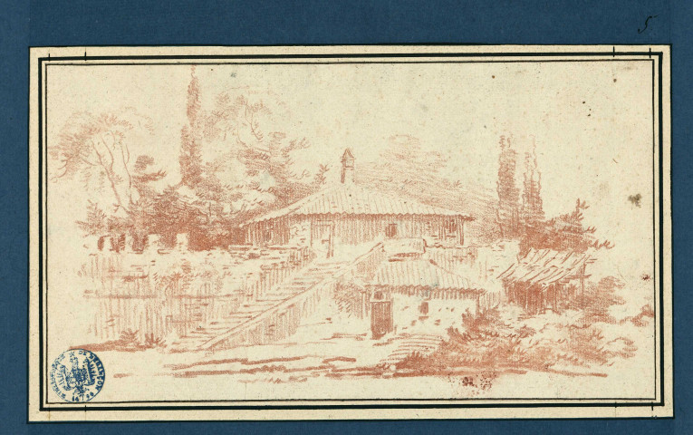 5 - Vue d'une fabrique , Italie, Rome, vers 1759-1760