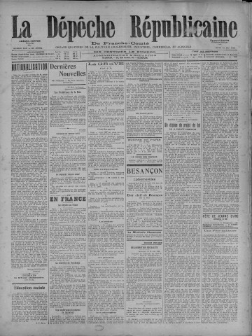 13/05/1920 - La Dépêche républicaine de Franche-Comté [Texte imprimé]