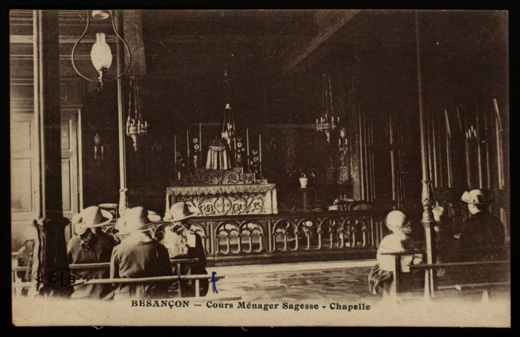 Besançon - Cour Ménager Sagesse - Chapelle [image fixe] , Besançon : Etablissements C. Lardier ; C-L-B, 1915/1943