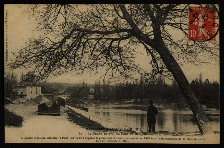 Le Doubs en aval du Pont de Bregille [image fixe] , 1904/1913