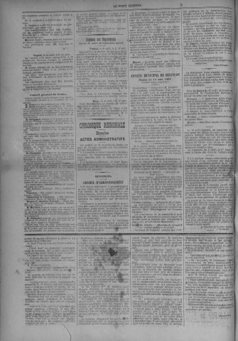 21/08/1883 - Le petit comtois [Texte imprimé] : journal républicain démocratique quotidien