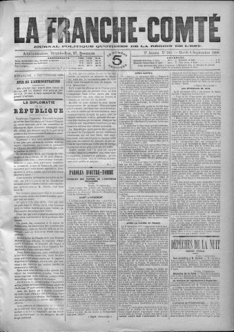 04/09/1888 - La Franche-Comté : journal politique de la région de l'Est