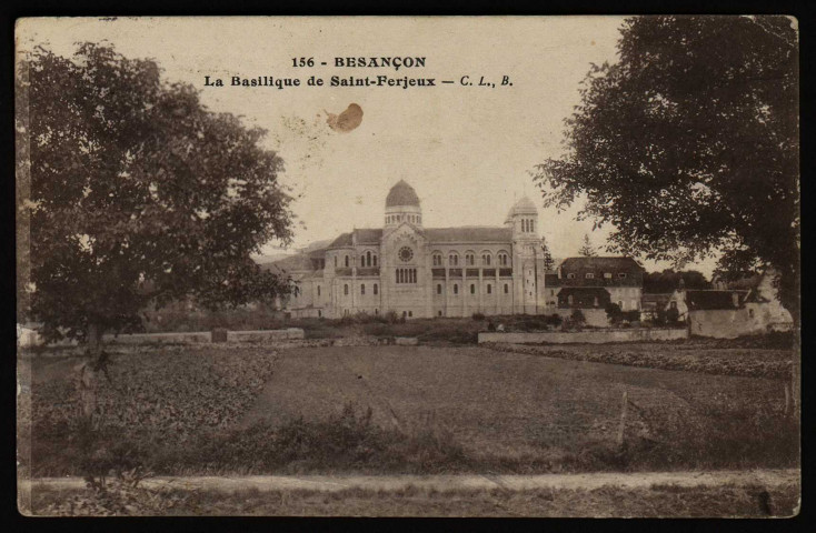 Besançon. - La Basilique de Saint - Ferjeux - C. L., B. . [image fixe] , Besançon : Phototypie artistique de l'Est C. Lardier, Besançon (Doubs). - Besançon (Doubs), 1904/1925