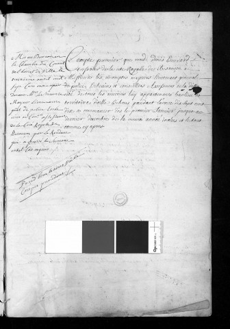 Comptes de la Ville de Besançon, recettes et dépenses, Compte de Denis Euvrard (1710)