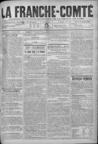 08/07/1890 - La Franche-Comté : journal politique de la région de l'Est