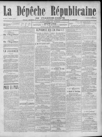 03/06/1905 - La Dépêche républicaine de Franche-Comté [Texte imprimé]