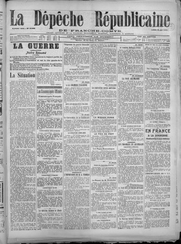 25/06/1917 - La Dépêche républicaine de Franche-Comté [Texte imprimé]