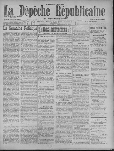 20/05/1923 - La Dépêche républicaine de Franche-Comté [Texte imprimé]